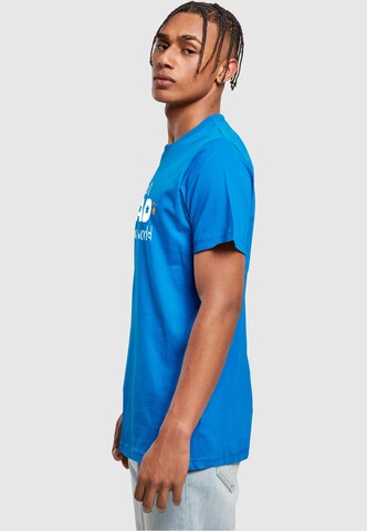 Merchcode Shirt 'Fathers Day - Best Dad In The World' in Blauw
