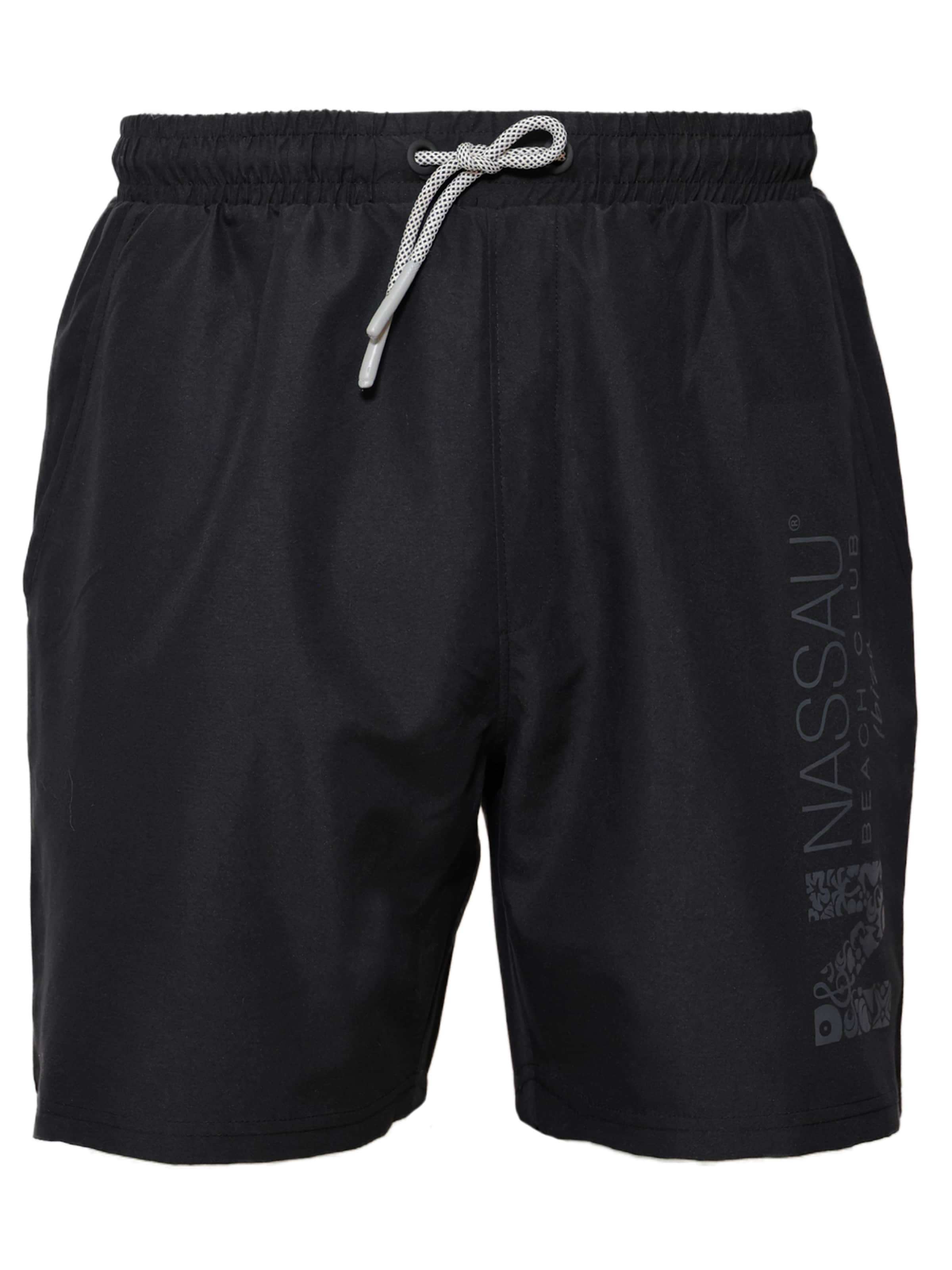 NASSAU Beach Club Badeshorts '231018' in Schwarz: Vorderseite