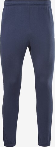 Reebok Workout Pants in Blue: front