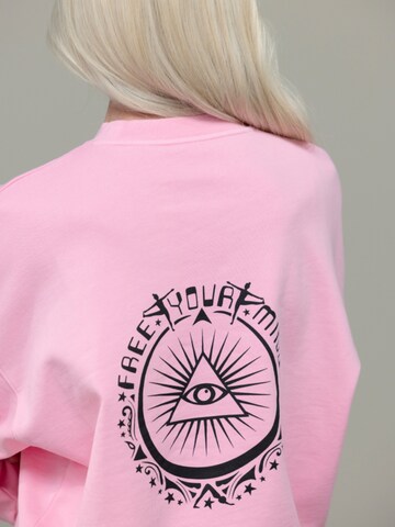 Hey Honey Sweatshirt 'Sweater Cotton' in Roze