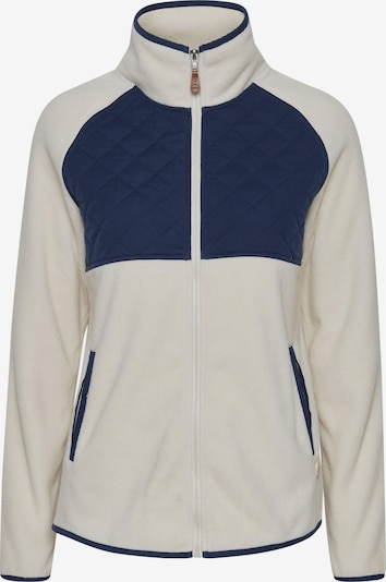 Oxmo Fleecejacke 'MALIN' in L in beige / dunkelblau, Produktansicht