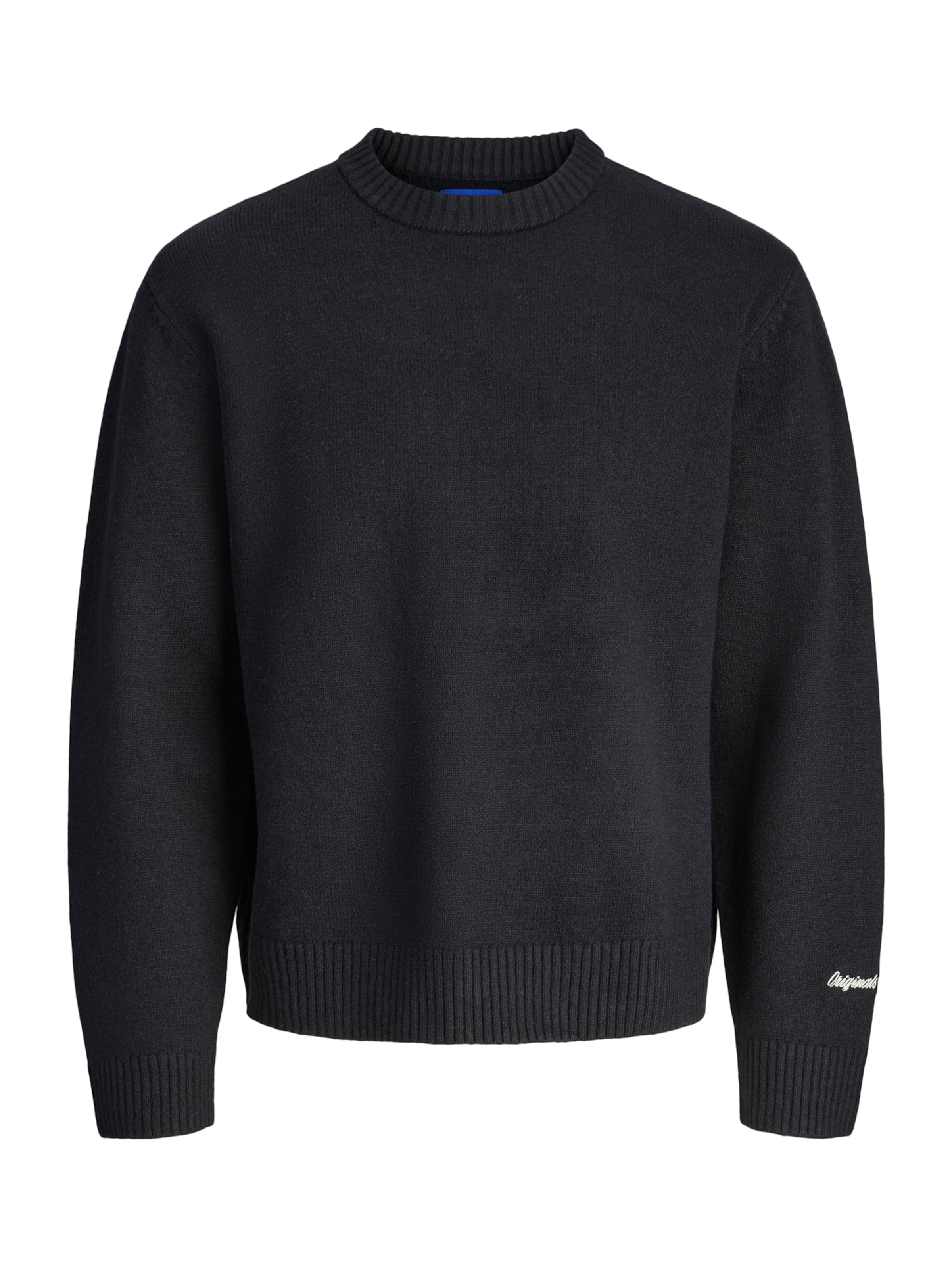 JACK & JONES Sweater 'JORNorrebro' in Black: front