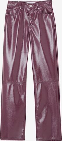 Pull&Bear Regular Broek in Rood: voorkant