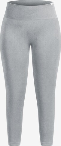 Skinny Pantalon de sport 'Amaze Scrunch' Smilodox en gris : devant