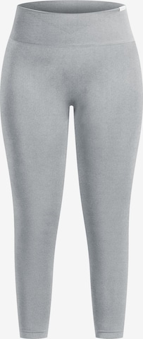 Smilodox Skinny Workout Pants 'Amaze Scrunch' in Grey: front