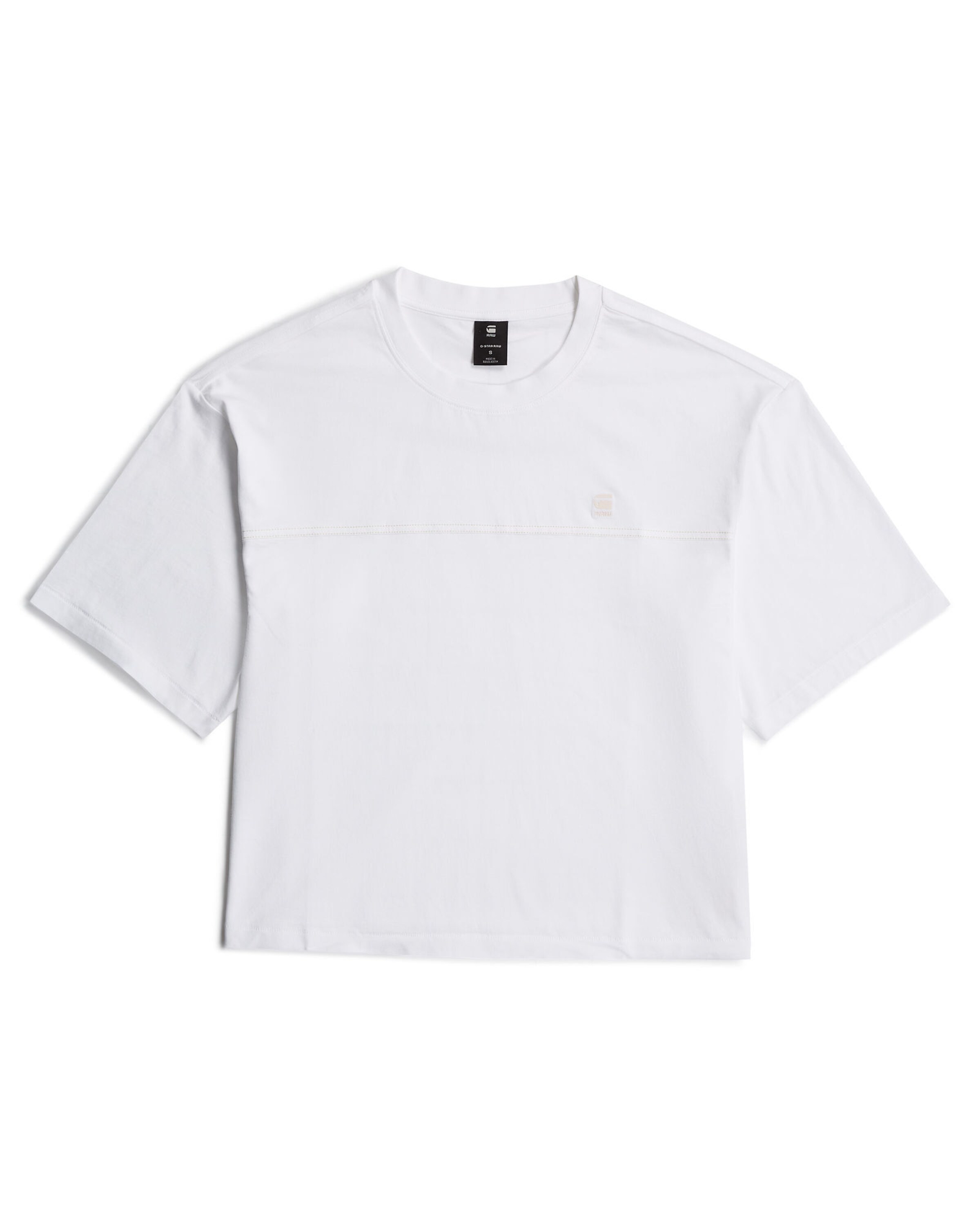 T-shirt 'Horizontal Seam' G-STAR en blanc : devant