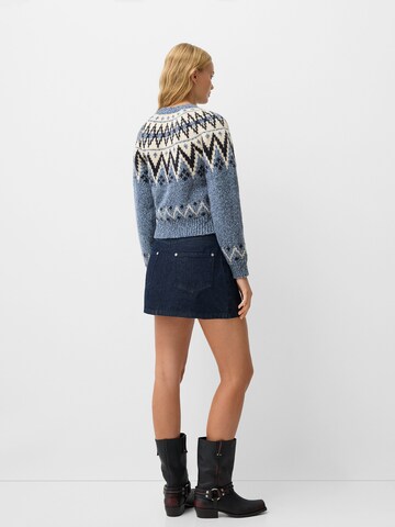 Bershka Svetr – modrá