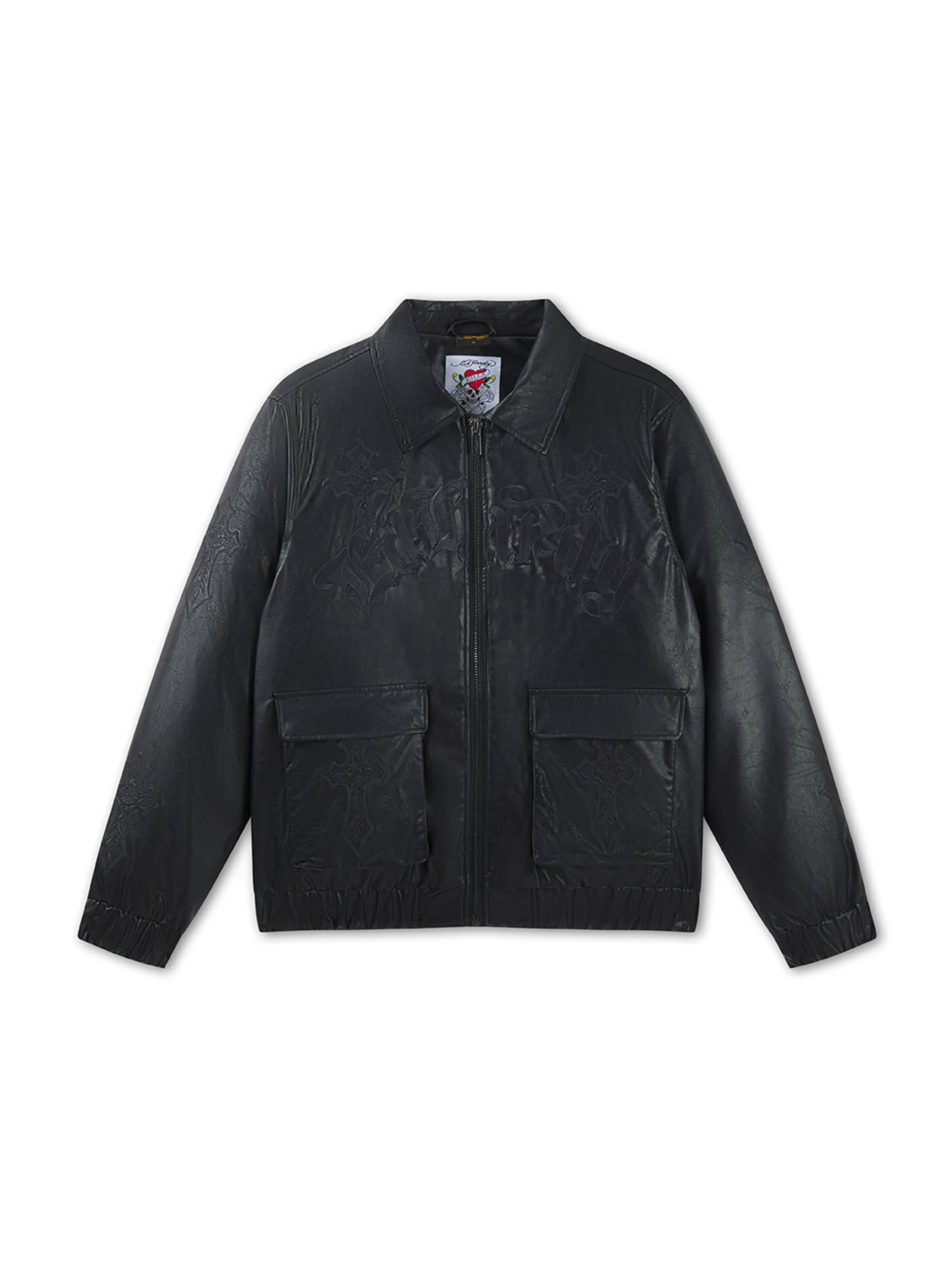 Ed Hardy Winterjas in Blauw: voorkant