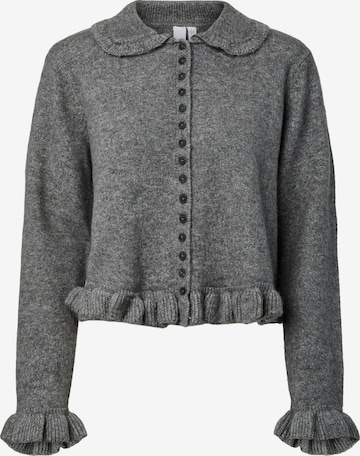 YAS Cardigan 'FRILO ' i grå: forside
