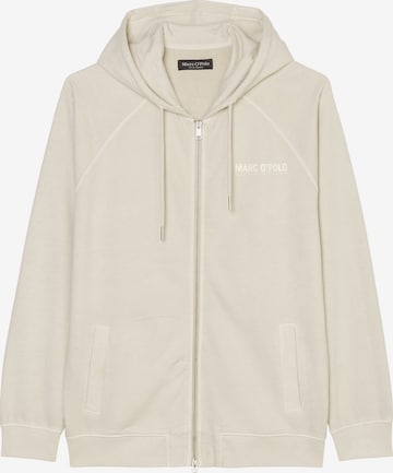 Marc O'Polo Zip-Up Hoodie in Brown: front