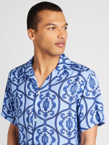 Les Deux Comfort fit Overhemd in Blauw
