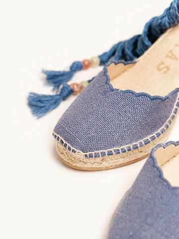 Alhamas Sandal 'Alpargata Cuña 7 cm' in Blue