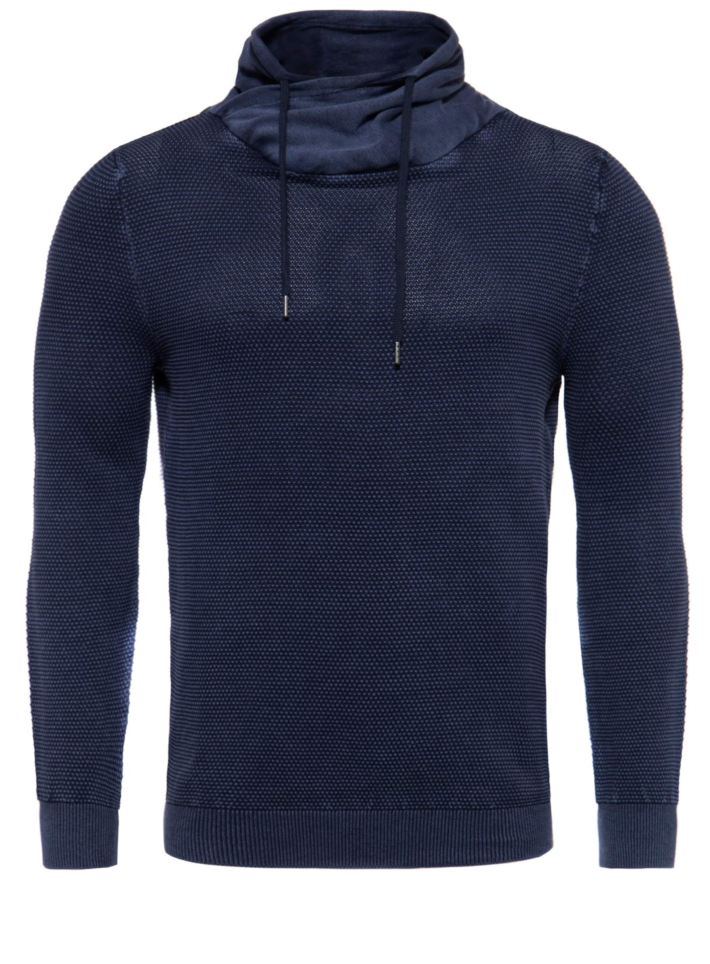 Key Largo Regular Fit Pullover 'MST LECH' in Blau: Vorderseite