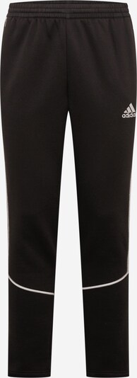 ADIDAS SPORTSWEAR Workout Pants 'Essentials Reflect-In-The-Dark Fleece' in Black / White, Item view