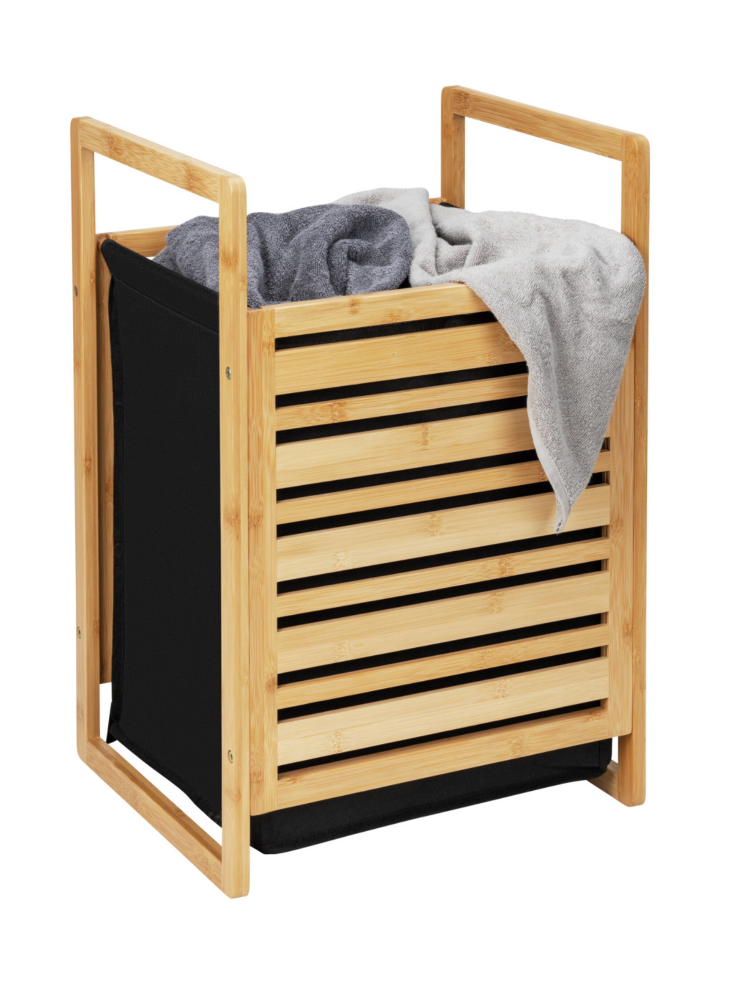 Wenko Wäschekorb 'Ecori' in Schwarz