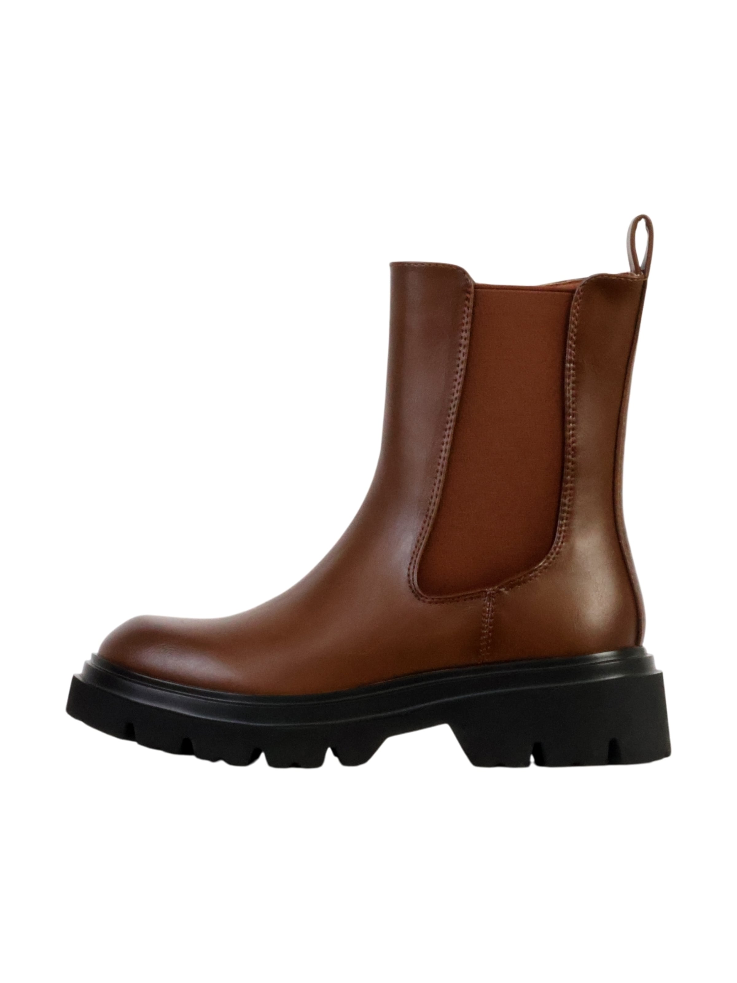 Super Mode Ankle boots 'Stiefeletten mit Reißverschluss' in Beige: front