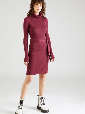 Ragwear Knitted dress 'MIYYA' in Red