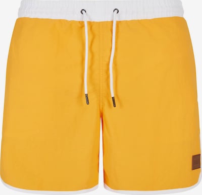 Urban Classics Shorts de bain 'Retro' en jaune d'or / blanc, Vue avec produit