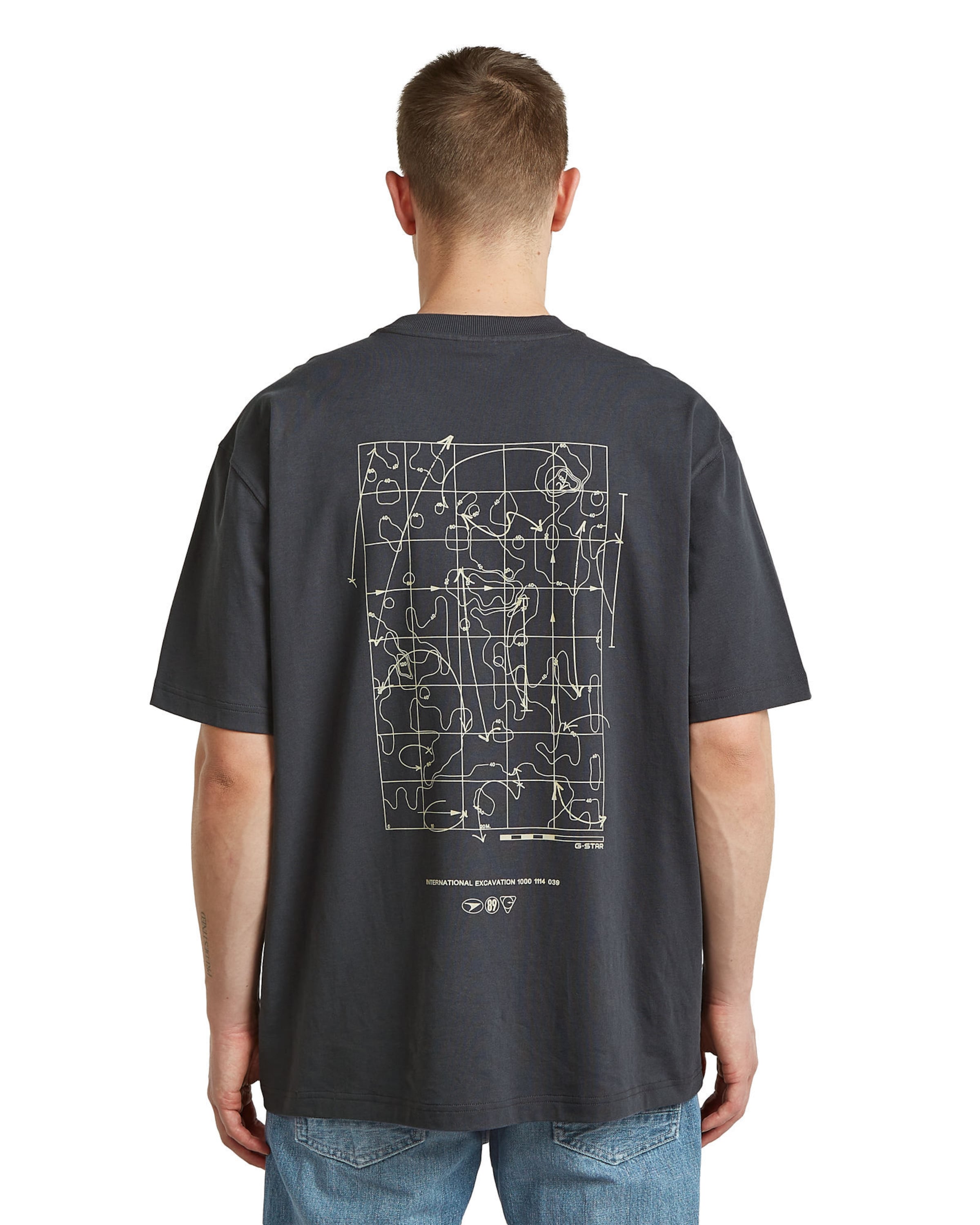 G-STAR Shirt 'Back Graphic Relaxed T-Shirt' in Grijs