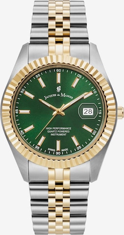 Montre à affichage analogique Jacques du Manoir en argent : devant