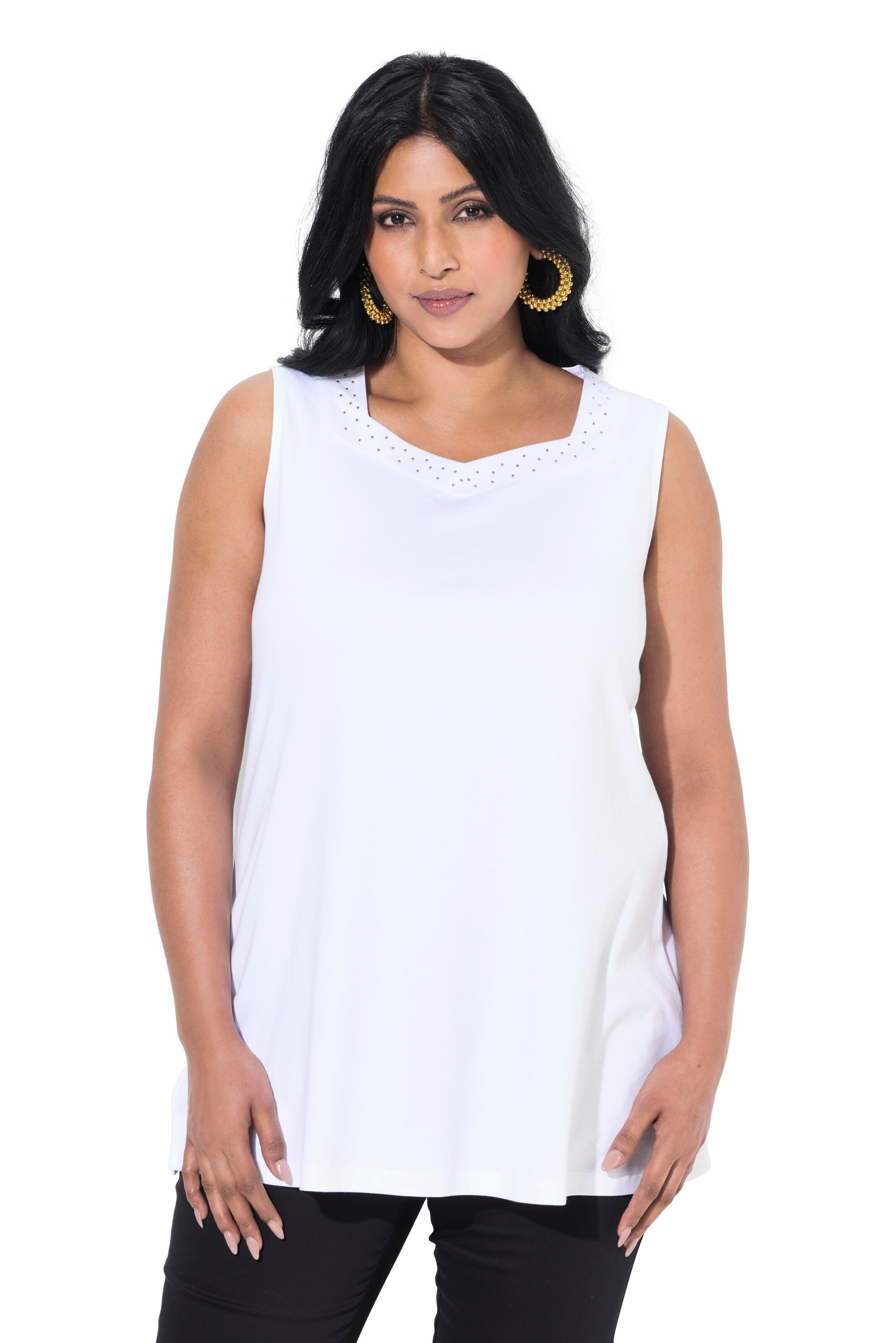 Ulla Popken Top in Wit: voorkant