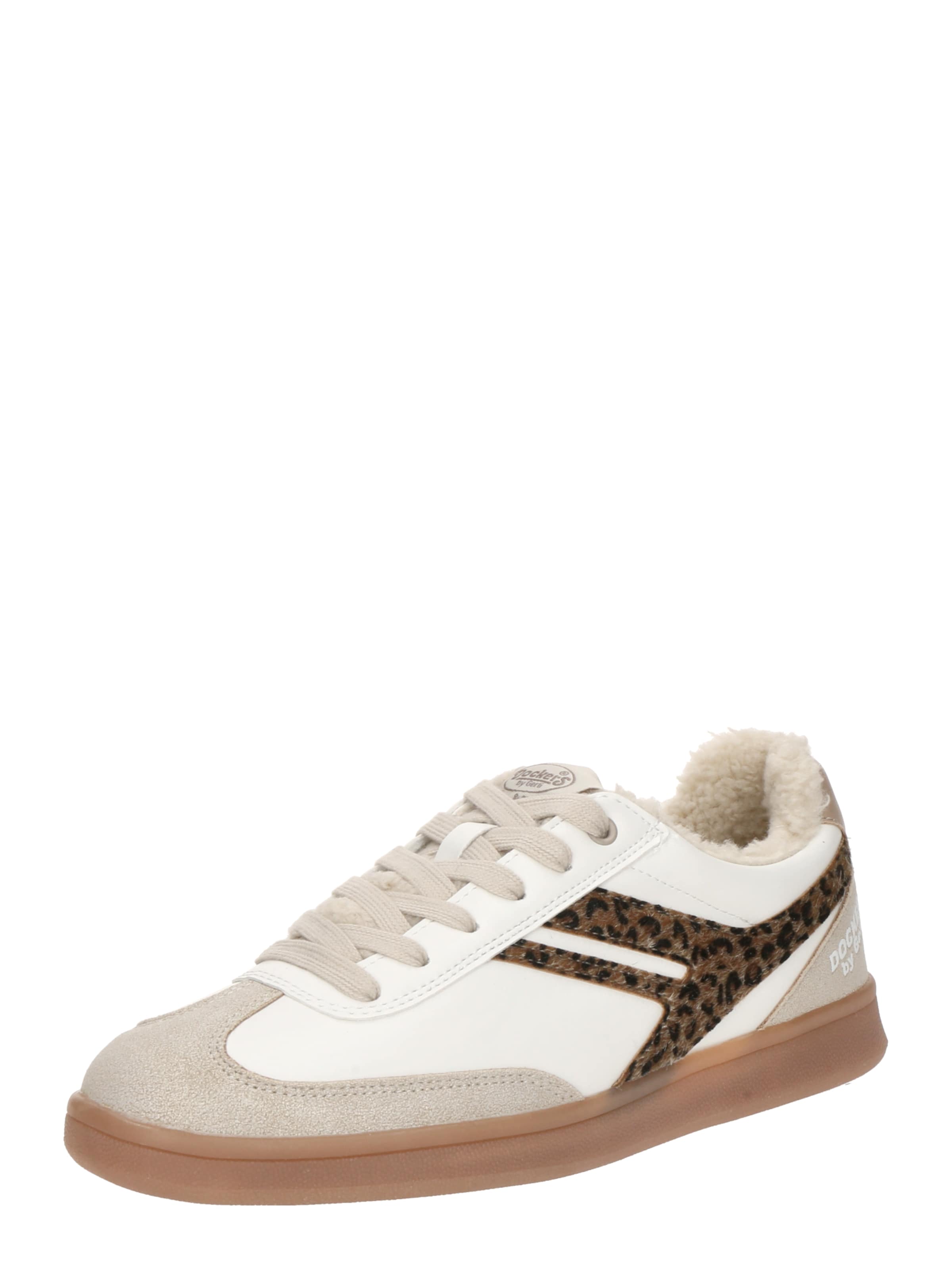 Dockers by Gerli Låg sneaker i mocka / ljusgrå / svart / vit, Produktvy