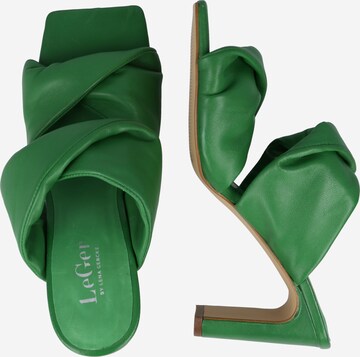 LeGer by Lena Gercke - Zapatos abiertos 'Tanea' en verde: lado