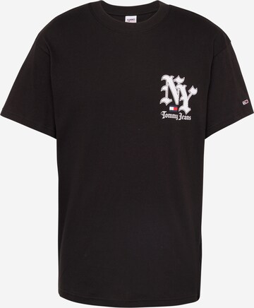 Tommy Jeans Tričko 'NY GRUNGE' – černá: přední strana
