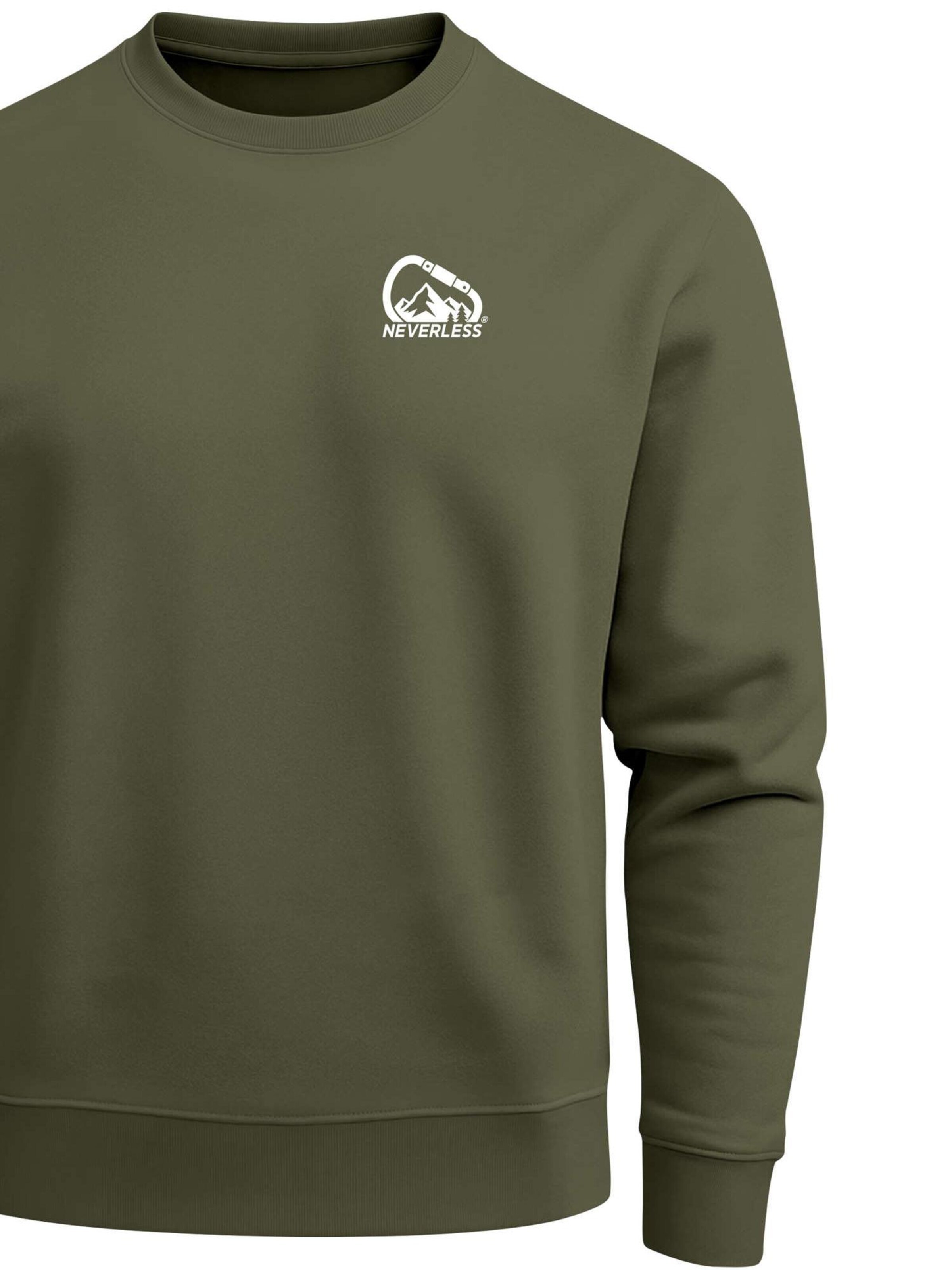 Neverless Sweatshirt 'Climbing Mountain' in Green