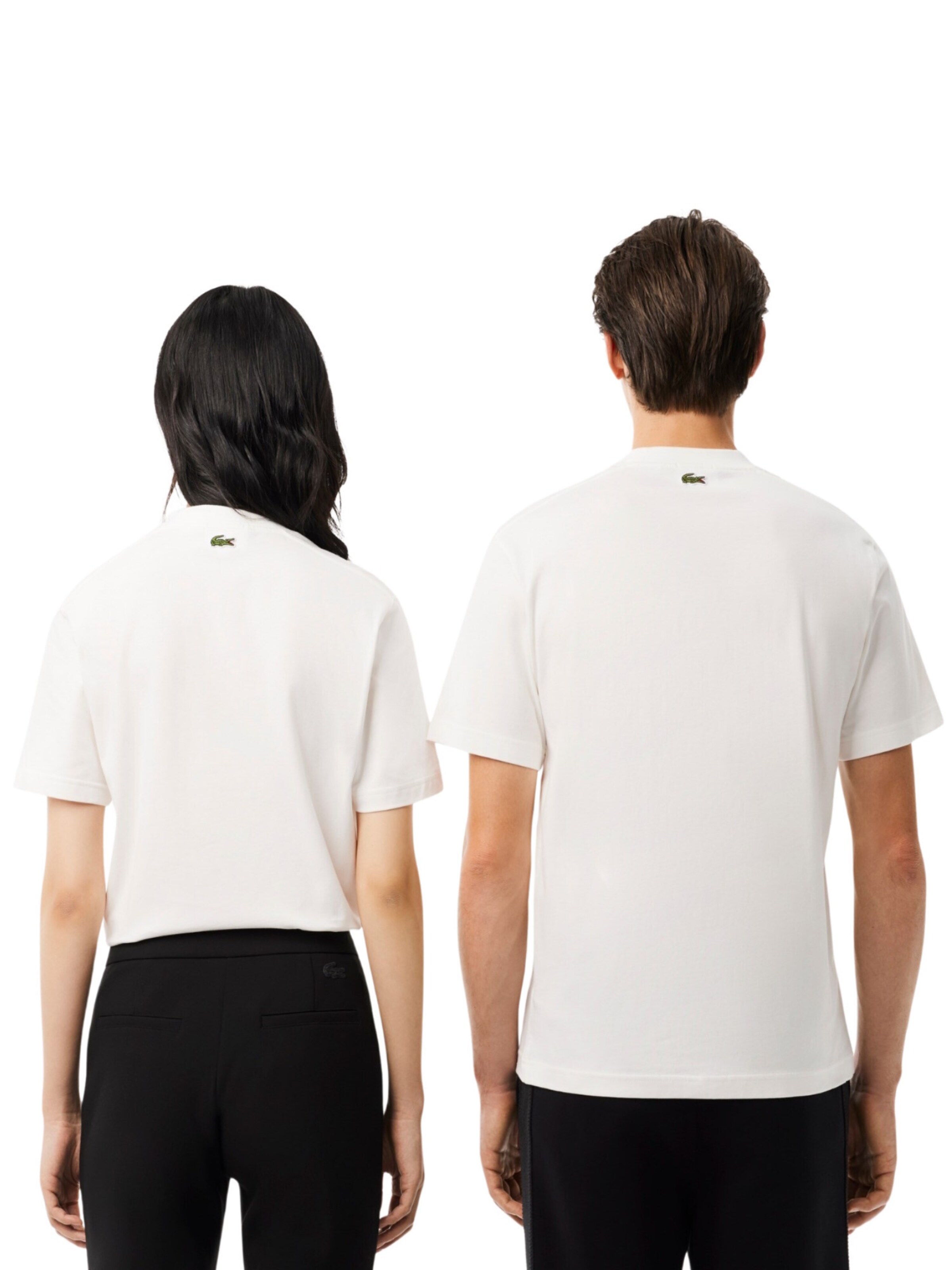 LACOSTE Тениска в бяло
