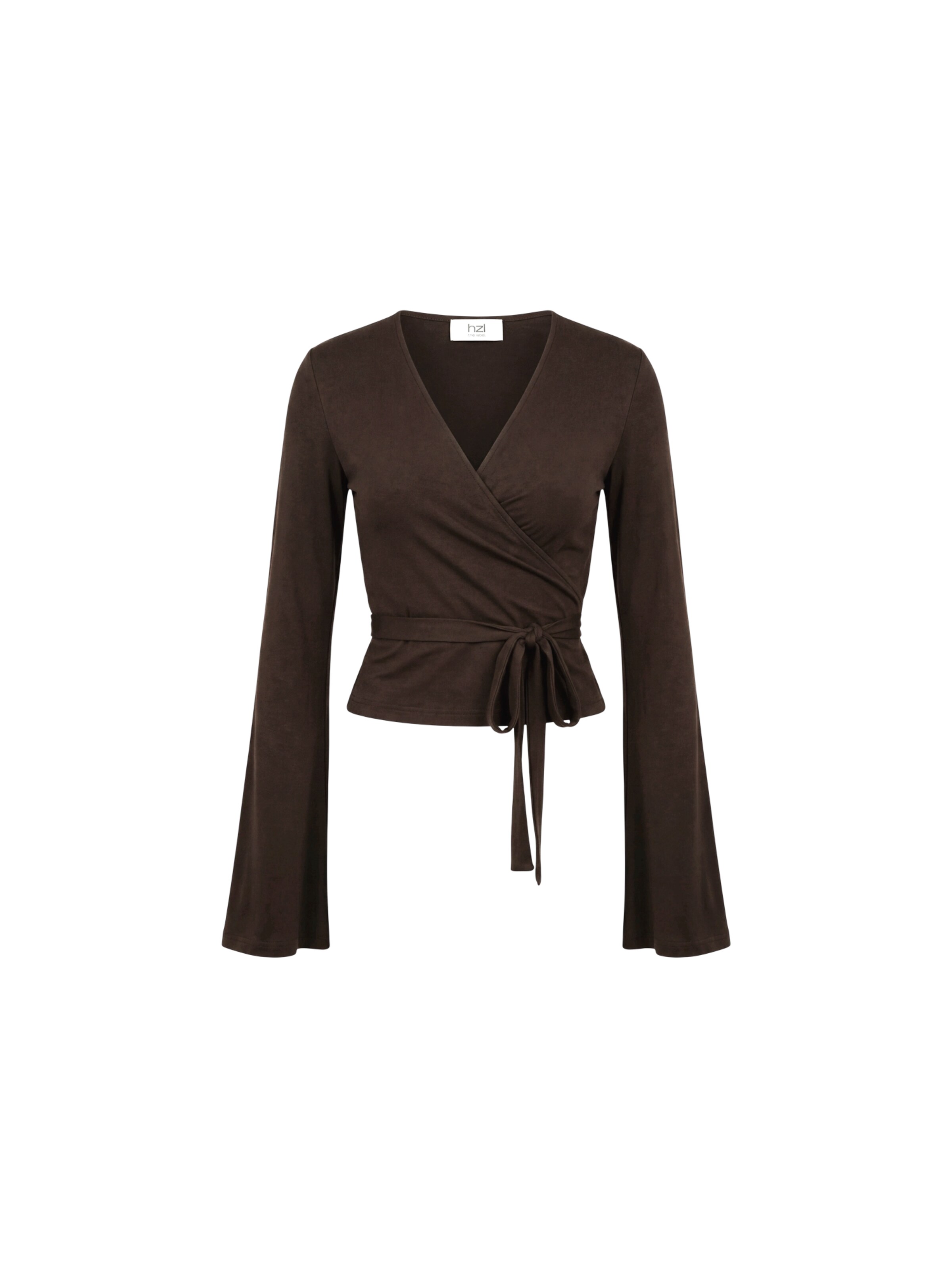 hzl the label Knit cardigan in Brown: front