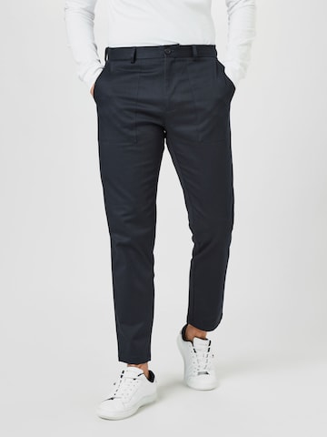 BURTON MENSWEAR LONDON Regular Chino 'CARPENTER' in Blauw: voorkant