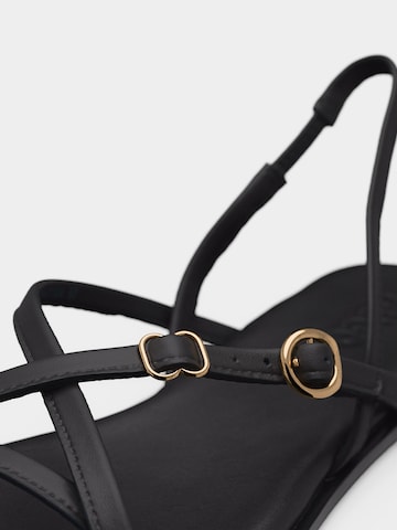 HUGO - Sandalias con hebilla 'Amaryl' en negro