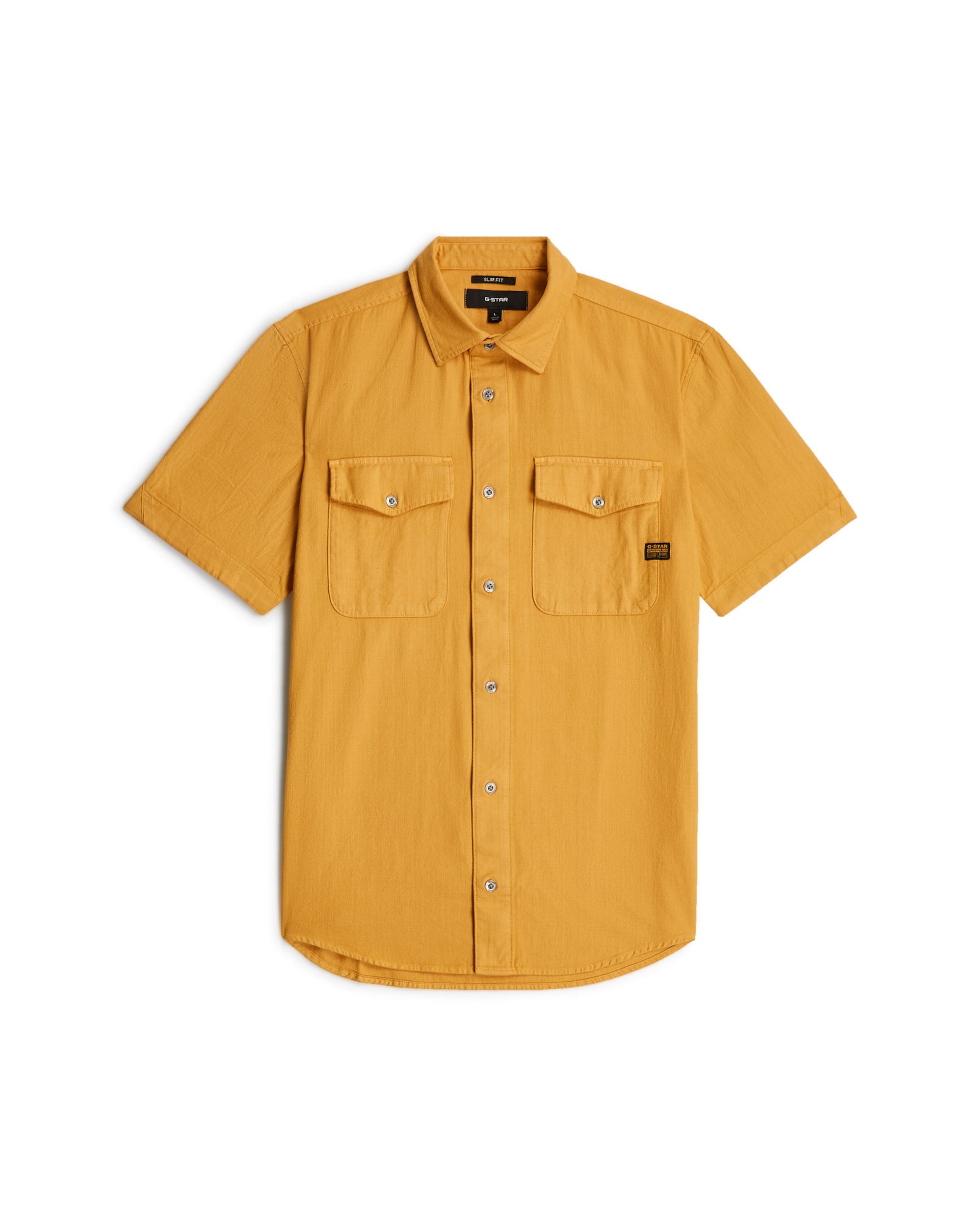 G-STAR Overhemd 'Marine Slim Shirt' in Geel: voorkant