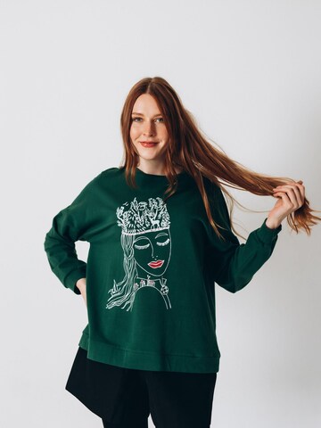 RADADA Sweatshirt 'BREATH THE EARTH' in Grün: Vorderseite