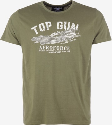 TOP GUN Shirt in Groen: voorkant