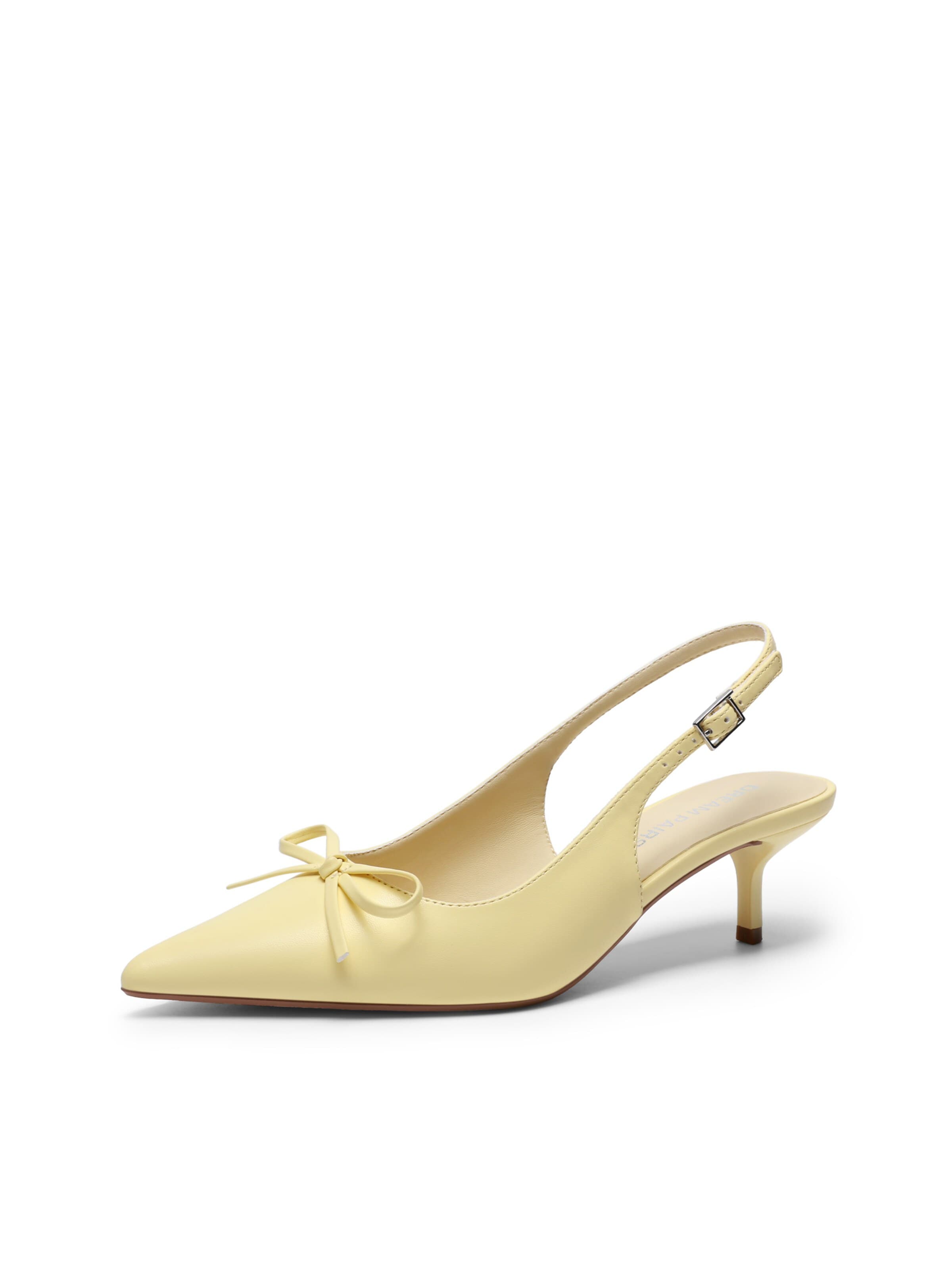 Décolleté sling di Dream Pairs in giallo: frontale