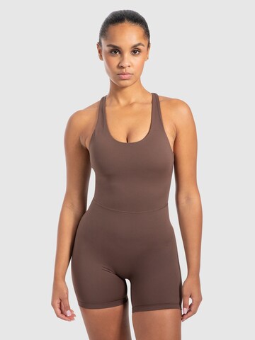 Smilodox Jumpsuit ' Aleyna ' in Brown: front