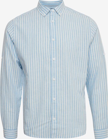 INDICODE JEANS Regular fit Button Up Shirt 'Hanko' in Blue: front