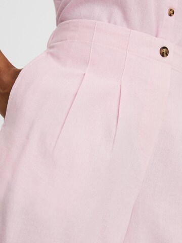 VERO MODA Regular Pleat-Front Pants 'ASTIMILO' in Pink