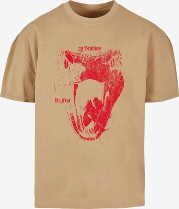 2Y Studios T-Shirt 'Snake' in Beige: Vorderseite