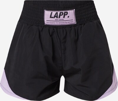 Pantaloni sport Lapp the Brand pe mov pastel / negru, Vizualizare produs