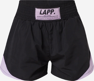 Lapp the Brand Sportsbukse i pastell-lilla / svart, Produktvisning