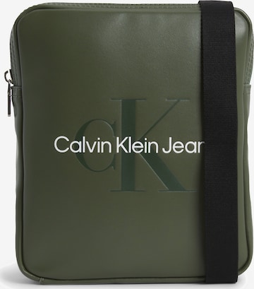 Calvin Klein Jeans Schoudertas in Groen: voorkant