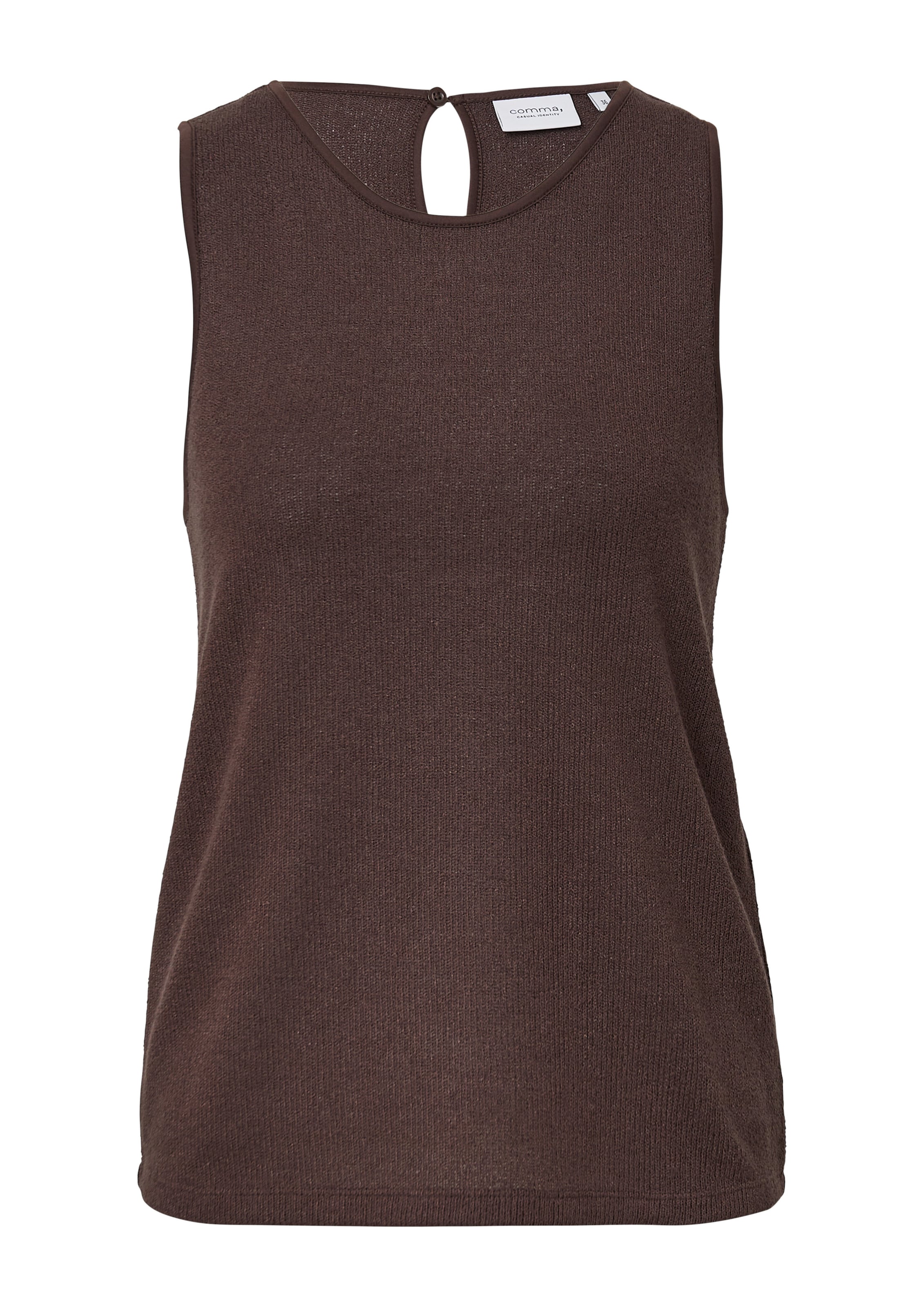 comma casual identity Knitted Top in Brown: front