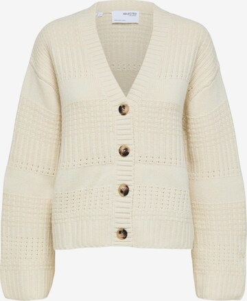 SELECTED FEMME Knit Cardigan 'Fry' in Beige: front