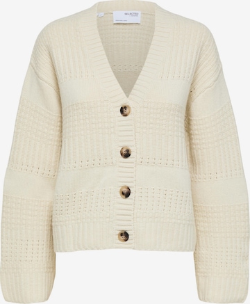 Cardigan 'Fry' SELECTED FEMME en beige : devant