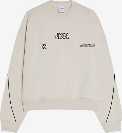 Bershka Sweater majica 'BOXY INTERLOCK PIPING' veličine XS u siva / crna, Pregled proizvoda