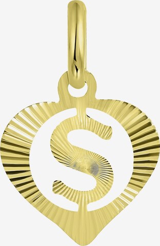 Lucardi Pendant 'Buchstabe' in Gold: front