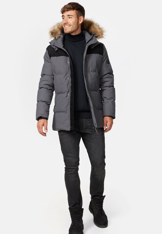 Parka d’hiver 'Hexyl' INDICODE JEANS en gris